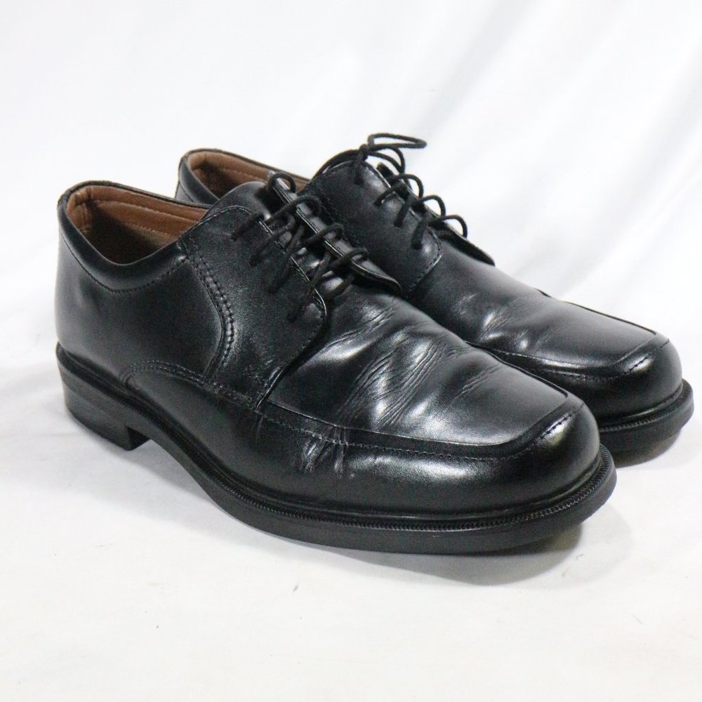 GEORGE Chad Black leather Narrow Width Oxfords - Picture 5 of 12